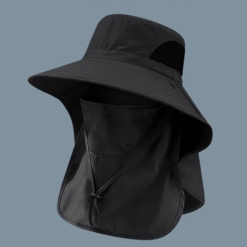 Summer Sun Hats Outdoor Fishing Hats Men's And Women's Camping Visors Bucket Hats Neck Flap Bucket Hats