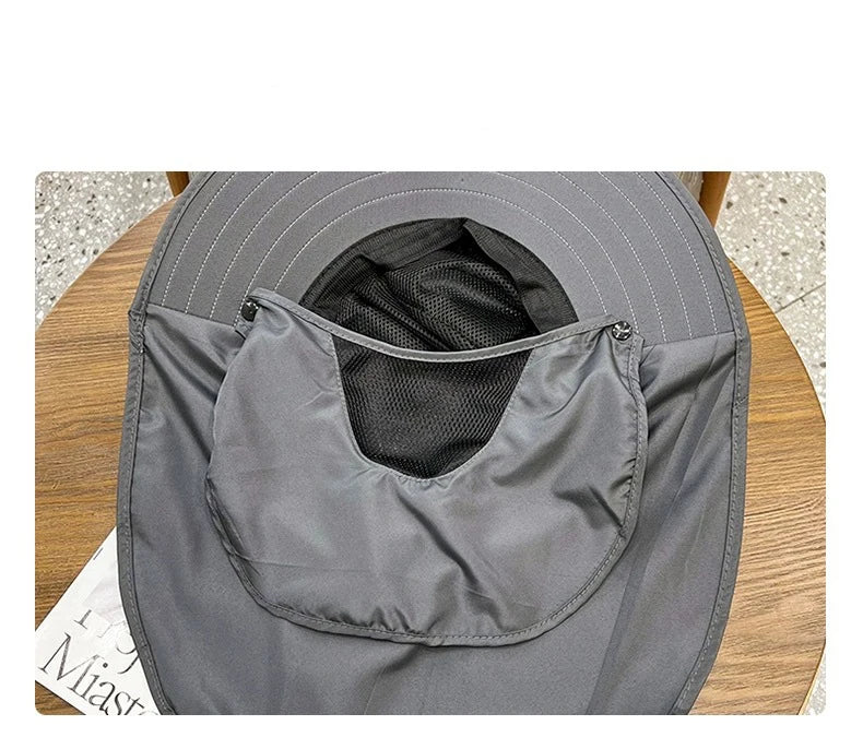 Summer Sun Hats Outdoor Fishing Hats Men's And Women's Camping Visors Bucket Hats Neck Flap Bucket Hats