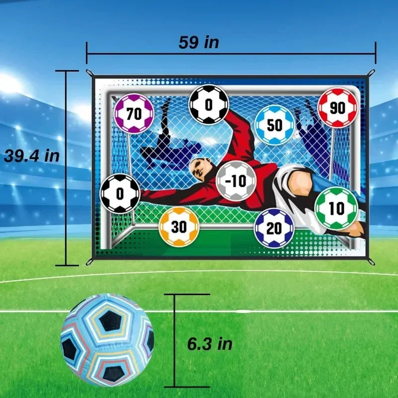 Soccer Game Mat Set Outdoor Indoor Soccer Toys Multiplayer Football Goal Shooting Leisure Sport Fun Indoor and Outdoor