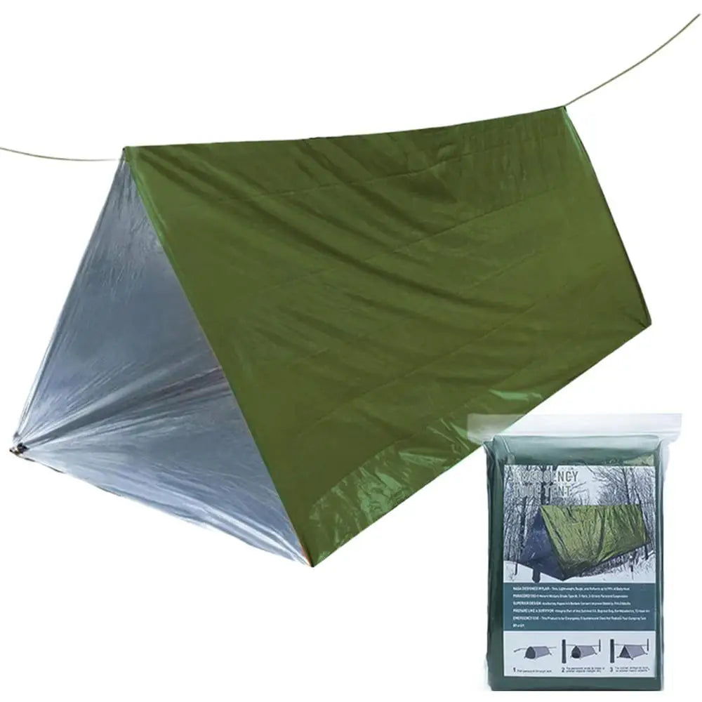 Outdoor Emergency Tent Survival Blanket Emergency Escape Camping Survival Tent Kit Insulation Blanket Mat Sleeping Bag Waterprof