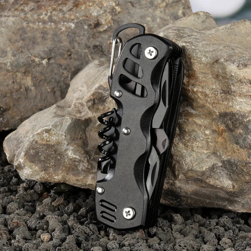 Swiss Army Knife Outdoor Multi-Function - Portable Folding Knife for Wilderness Survival, EDC Tool with Bottle Opener