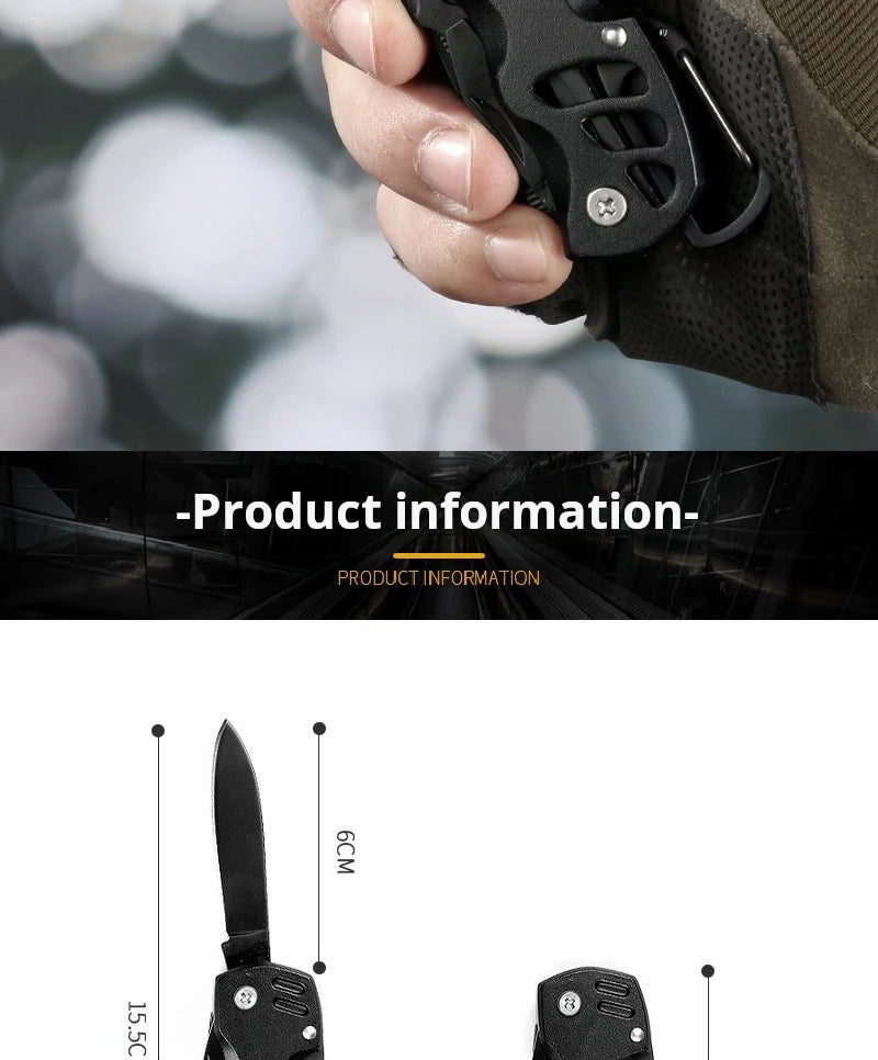 Swiss Army Knife Outdoor Multi-Function - Portable Folding Knife for Wilderness Survival, EDC Tool with Bottle Opener