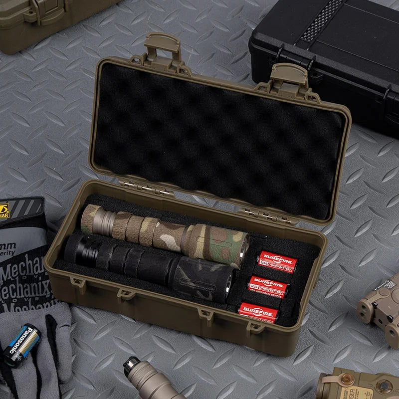 Tactical Gear Case Outdoor Shockproof Shooting Hunting Tools Flashlight Storage Camping Survival Toolbox