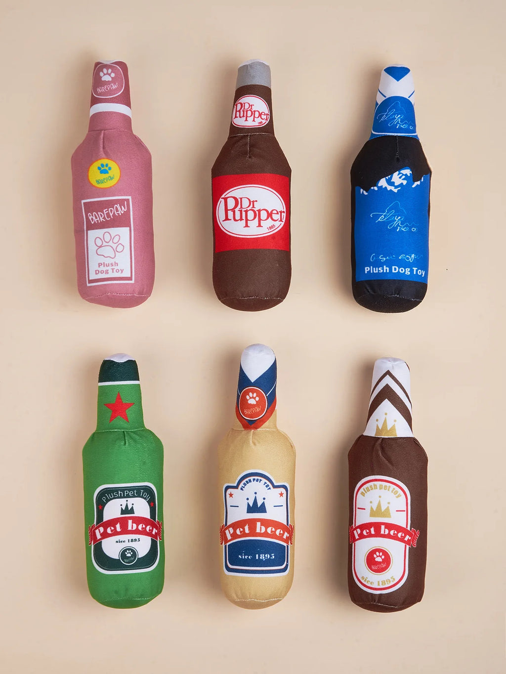 Dog Toy Series with Realistic Wine Bottle Design, Includes Crinkle Paper and Squeaker, Makes Sounds, in Stock, Chew-Resistant Toy That Won'T Be Chewed to Pieces