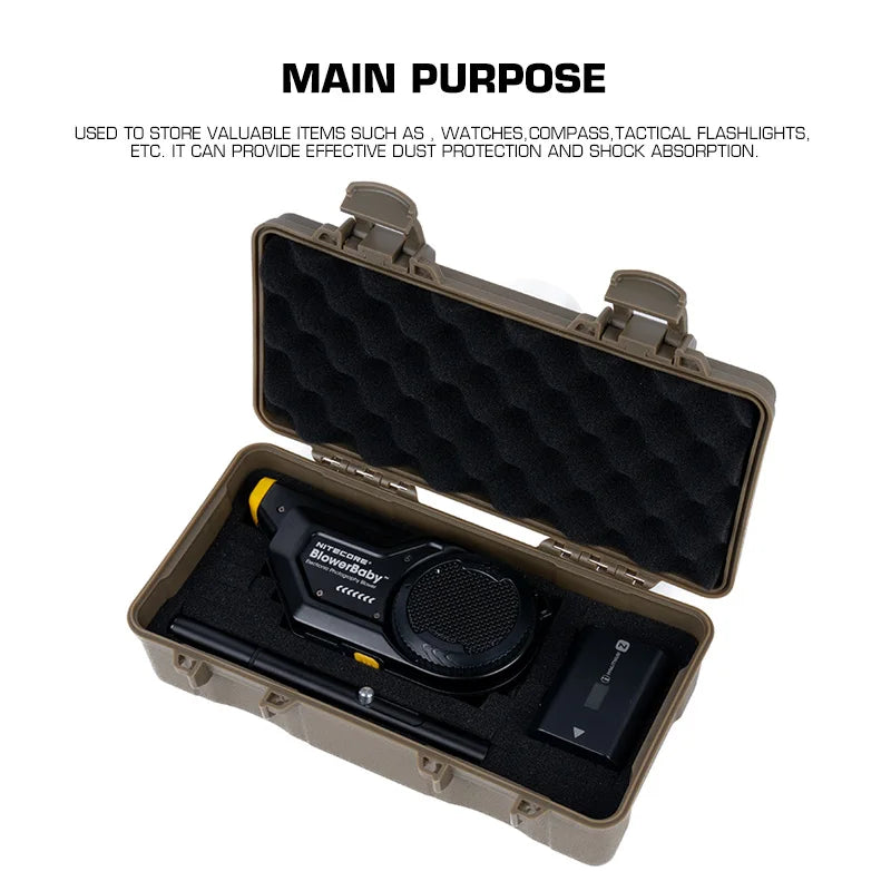 Tactical Gear Case Outdoor Shockproof Shooting Hunting Tools Flashlight Storage Camping Survival Toolbox