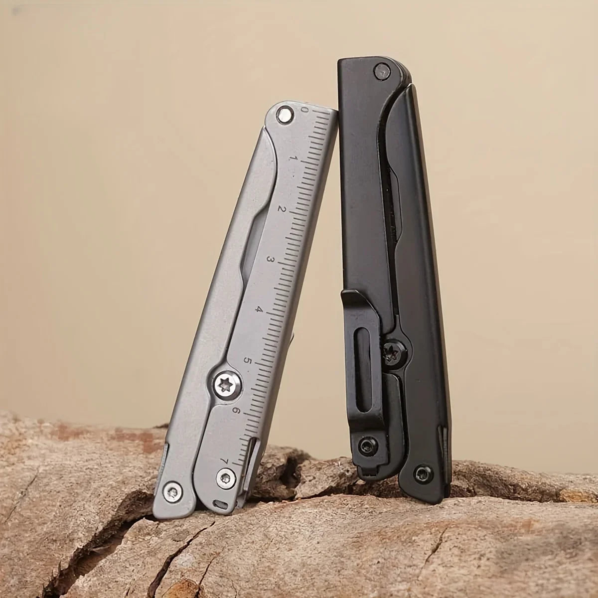 Stainless Steel Outdoor Survival Tool for Camping, Fishing, Hunting & EDC, Portable Multifunctional Folding Scissors