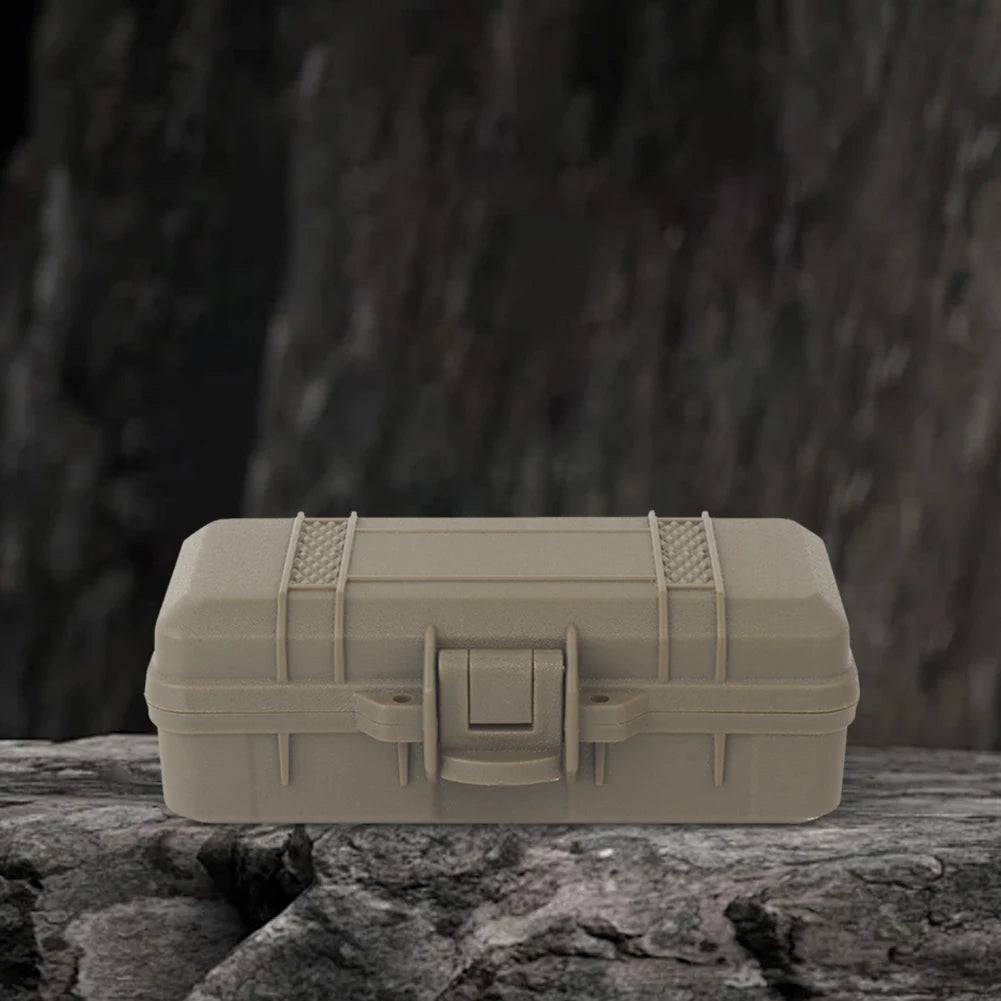 Outdoor Survival Tool Case with Sponge Survival Storage Container Waterproof Sealed Shock Absorption Box for Instrument Gear
