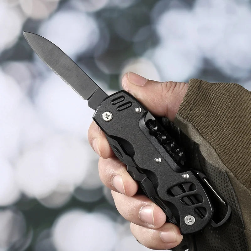 Swiss Army Knife Outdoor Multi-Function - Portable Folding Knife for Wilderness Survival, EDC Tool with Bottle Opener
