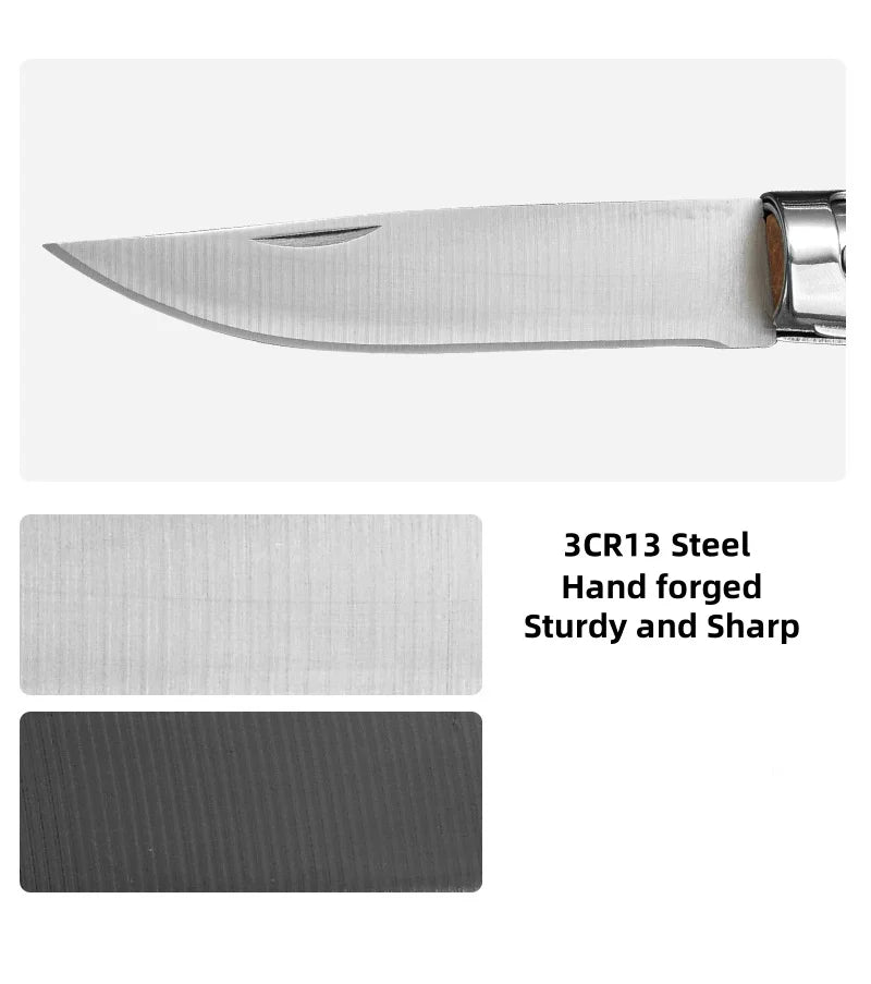 Stainless Steel Outdoor Knife Survival Hunting Knife Comfortable Wood Handle Quality 3CR13 Steel Camping Pocket Knife