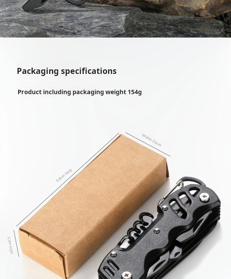 Swiss Army Knife Outdoor Multi-Function - Portable Folding Knife for Wilderness Survival, EDC Tool with Bottle Opener