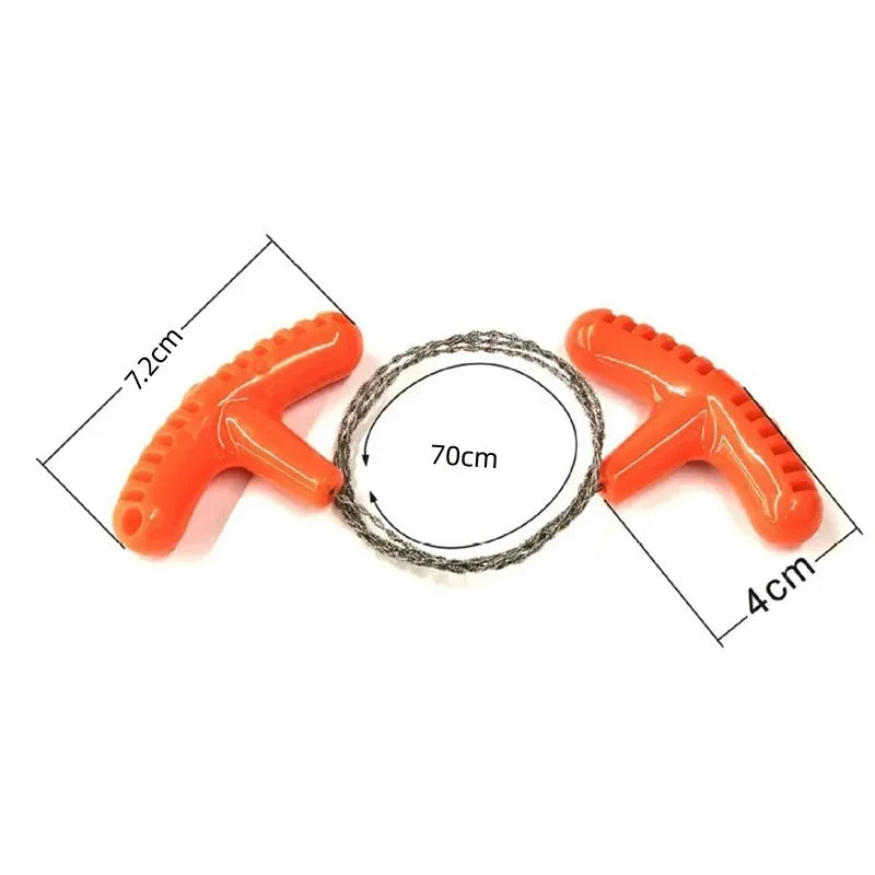 Outdoor Manual Hand Steel Wire Saw Survival Tools Hand Chain Saw Cutter Portable Travel Camping Emergency Gear Steel Wire Kits