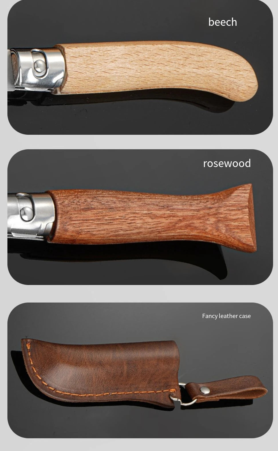 Stainless Steel Outdoor Knife Survival Hunting Knife Comfortable Wood Handle Quality 3CR13 Steel Camping Pocket Knife