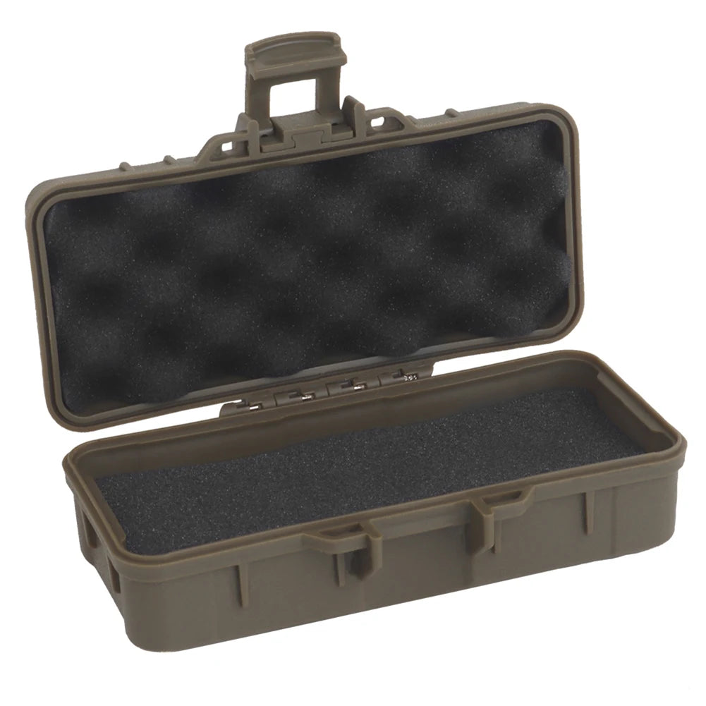 Outdoor Survival Tool Case with Sponge Survival Storage Container Waterproof Sealed Shock Absorption Box for Instrument Gear