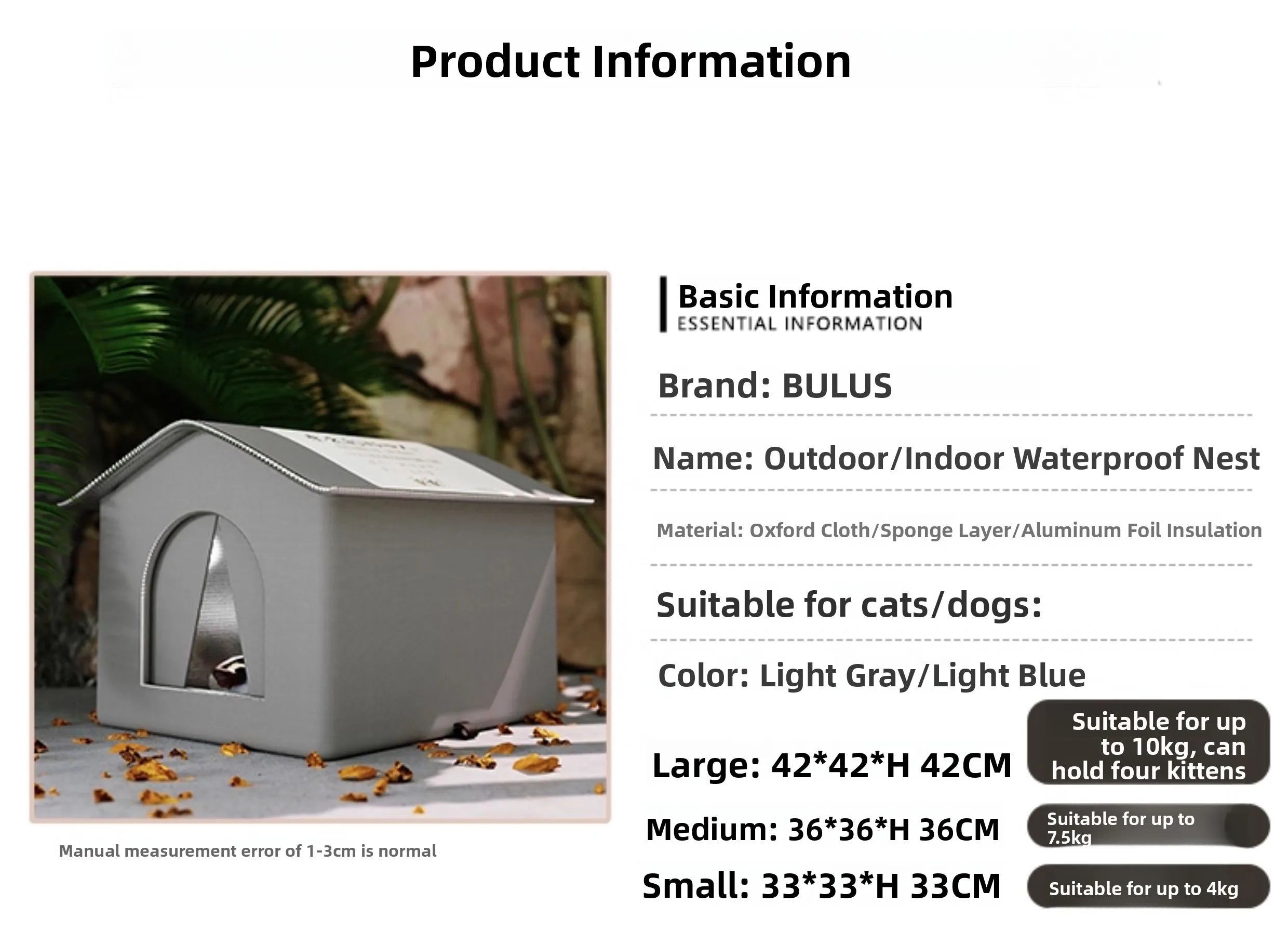 Outdoor Waterproof  Dog elter Winter Cold Proof Rain Sun Protection Warm Fully Enclosed Four Seasons Universal Outdoor C...