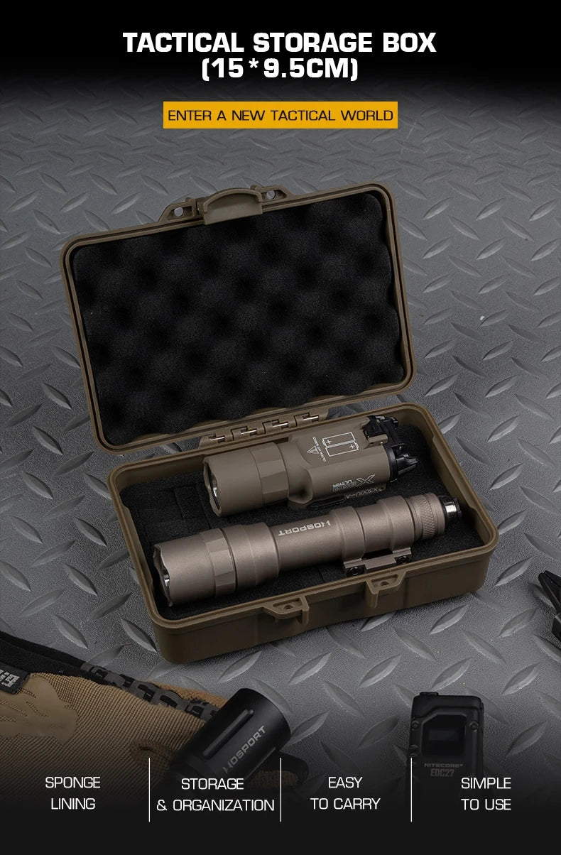 Tactical Gear Case Outdoor Shockproof Shooting Hunting Tools Flashlight Storage Camping Survival Toolbox