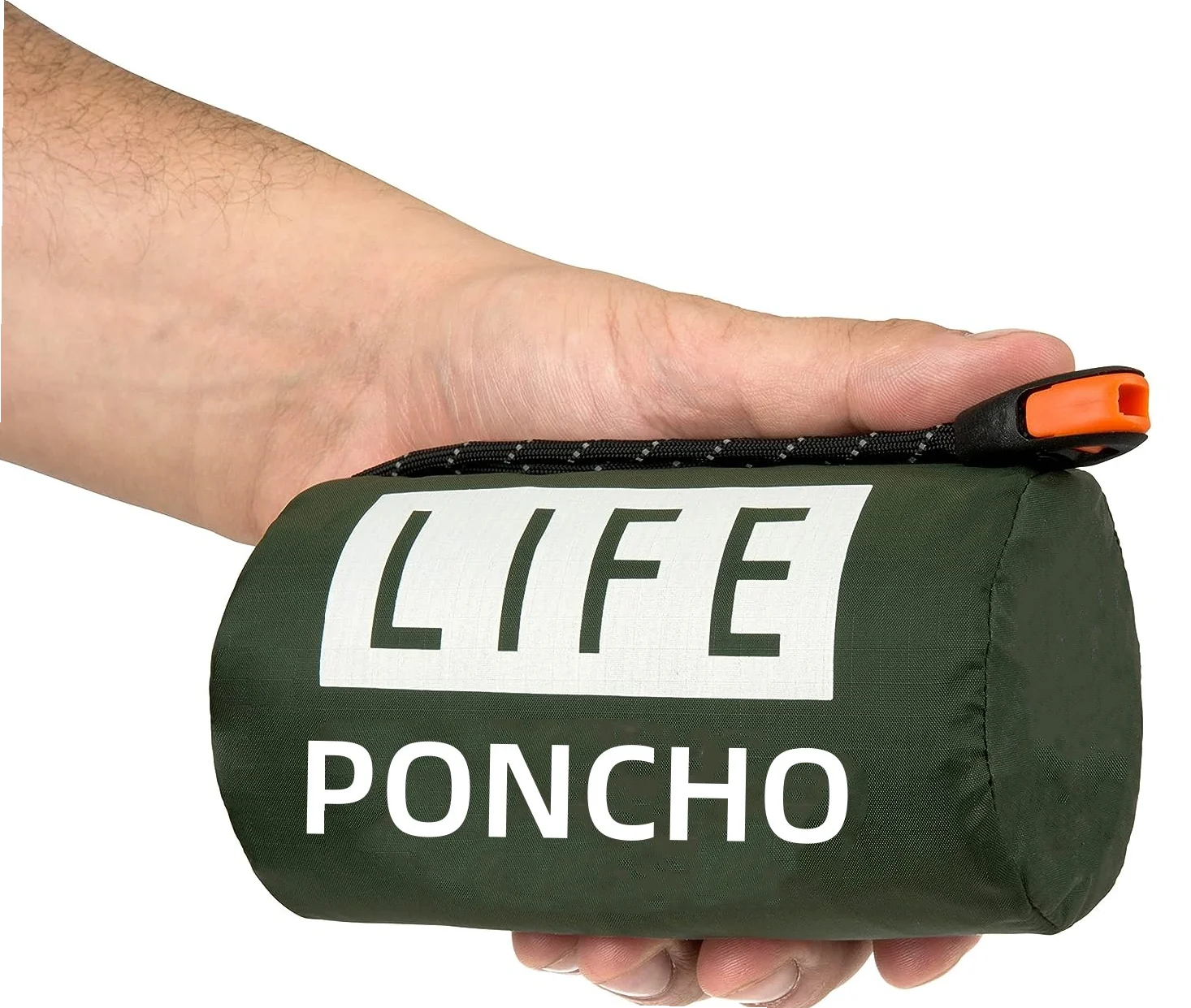 LIFE poncho Emergency Survival Rain Poncho Thermal Survival Space Blanket Raincoat Heat Reflective Waterproof for Camping Hiking