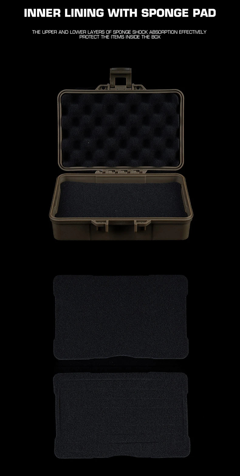 Tactical Gear Case Outdoor Shockproof Shooting Hunting Tools Flashlight Storage Camping Survival Toolbox