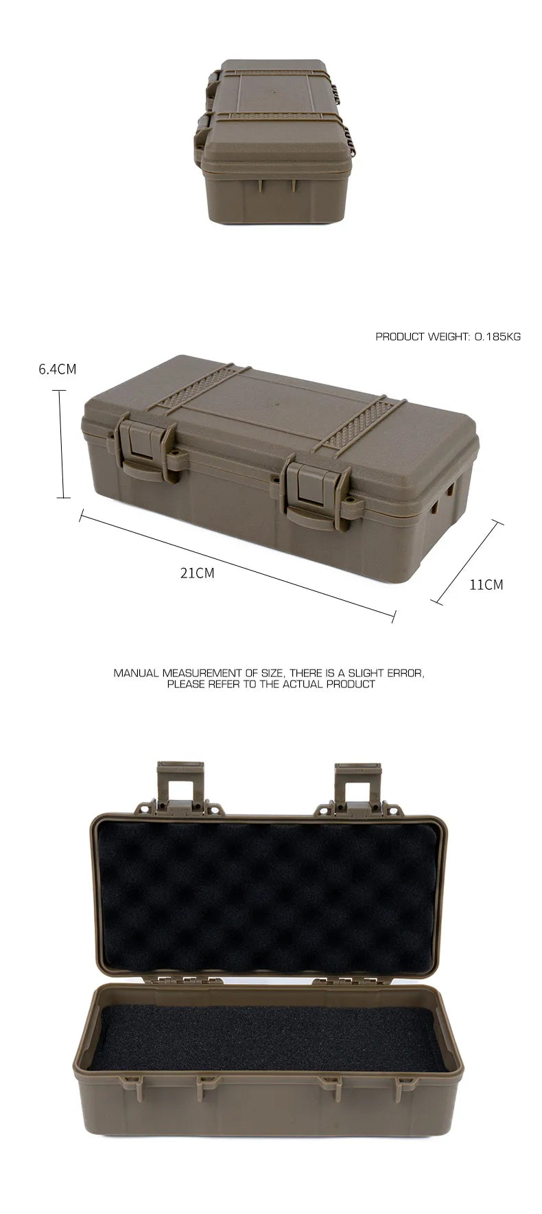 Tactical Gear Case Outdoor Shockproof Shooting Hunting Tools Flashlight Storage Camping Survival Toolbox