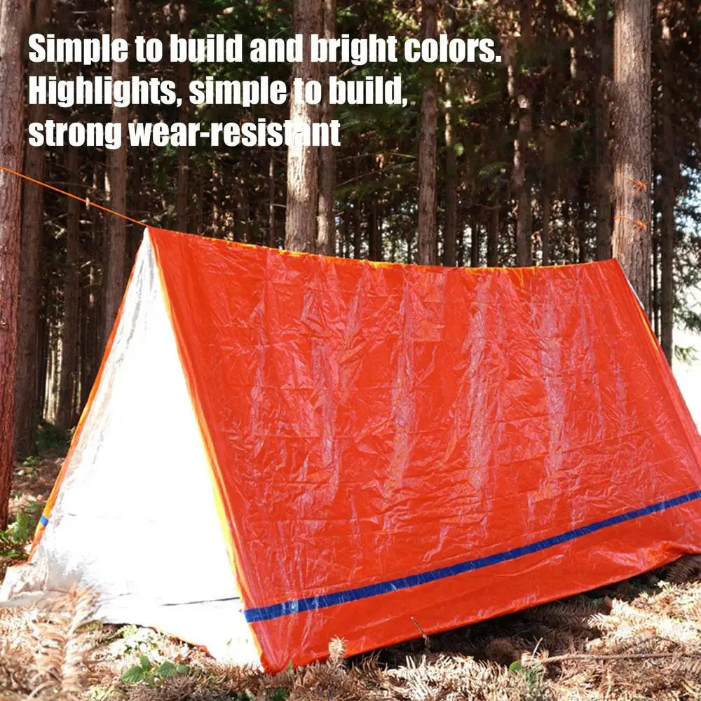 Outdoor Emergency Tent Survival Blanket Emergency Escape Camping Survival Tent Kit Insulation Blanket Mat Sleeping Bag Waterprof