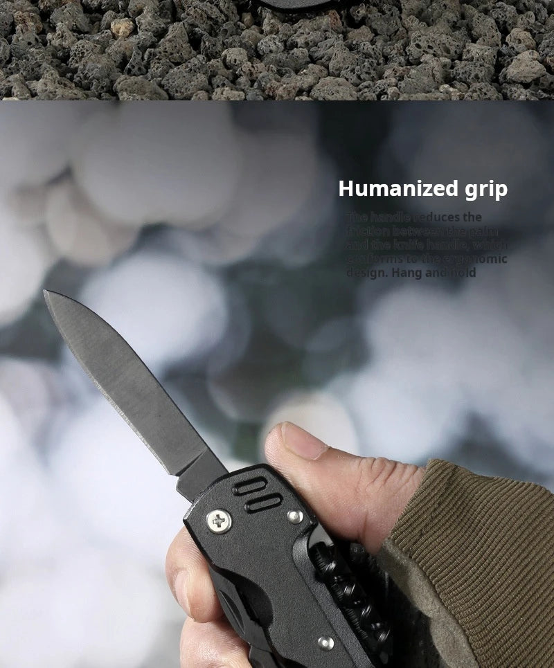 Swiss Army Knife Outdoor Multi-Function - Portable Folding Knife for Wilderness Survival, EDC Tool with Bottle Opener