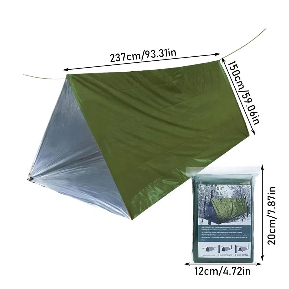 Outdoor Emergency Tent Survival Blanket Emergency Escape Camping Survival Tent Kit Insulation Blanket Mat Sleeping Bag Waterprof