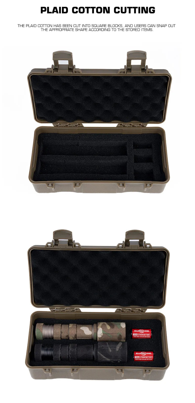 Tactical Gear Case Outdoor Shockproof Shooting Hunting Tools Flashlight Storage Camping Survival Toolbox