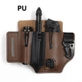 Outdoor Hunting Multi Tool Leather Bag, Portable Tool Storage Bag Leather Cover, Outdoor Camping Waist Leather Bag