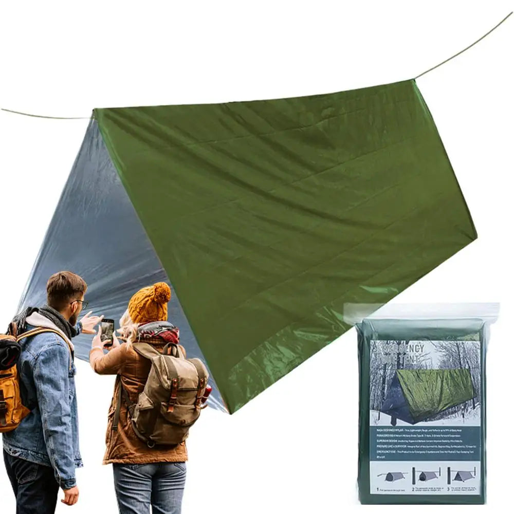 Outdoor Emergency Tent Survival Blanket Emergency Escape Camping Survival Tent Kit Insulation Blanket Mat Sleeping Bag Waterprof