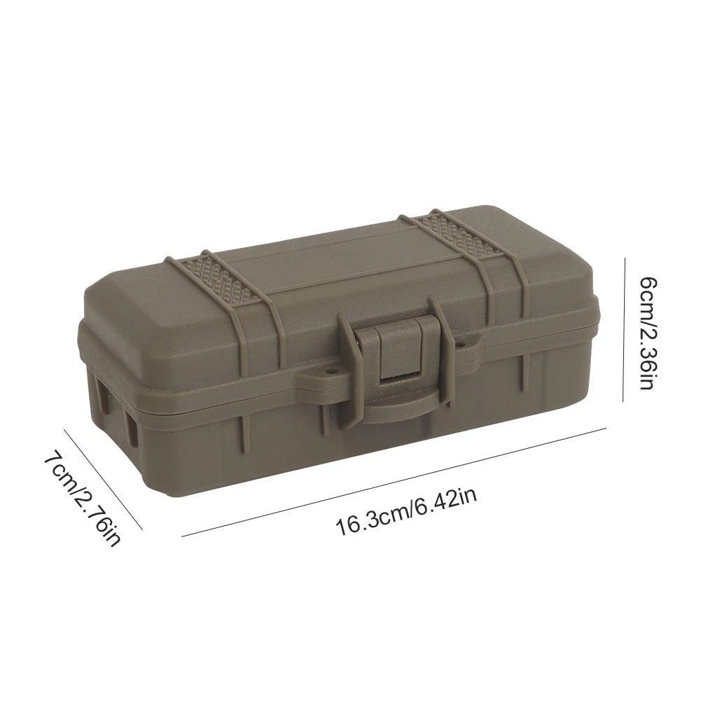 Outdoor Survival Tool Case with Sponge Survival Storage Container Waterproof Sealed Shock Absorption Box for Instrument Gear