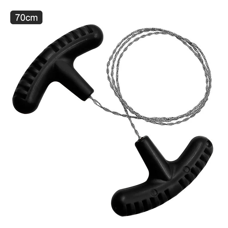 Outdoor Manual Hand Steel Wire Saw Survival Tools Hand Chain Saw Cutter Portable Travel Camping Emergency Gear Steel Wire Kits