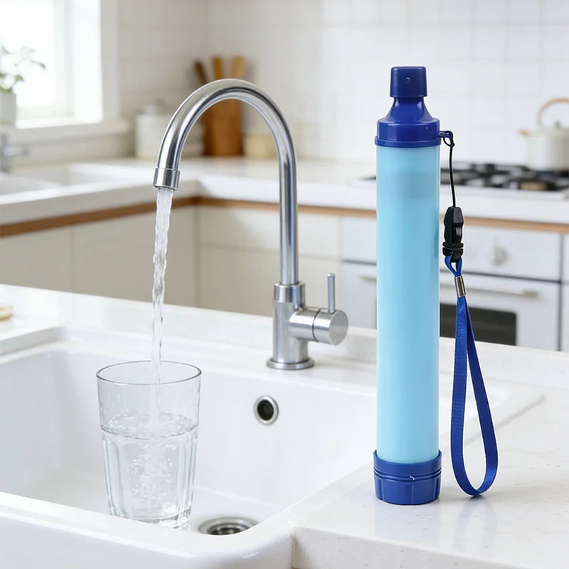 Outdoor Water Purifier – Survival Water Filter Compact Portable Purifier for Camping, Hiking & Emergency Preparedness