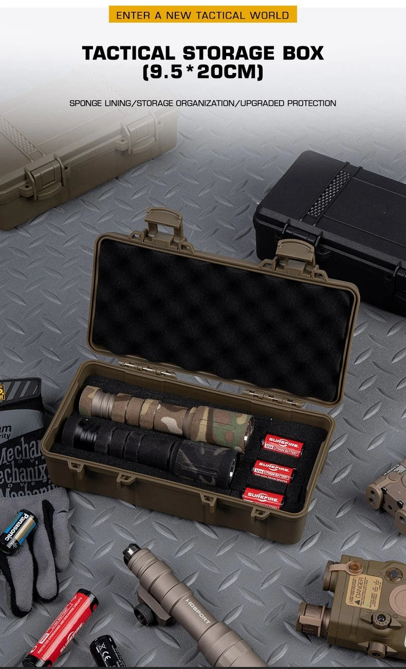 Tactical Gear Case Outdoor Shockproof Shooting Hunting Tools Flashlight Storage Camping Survival Toolbox