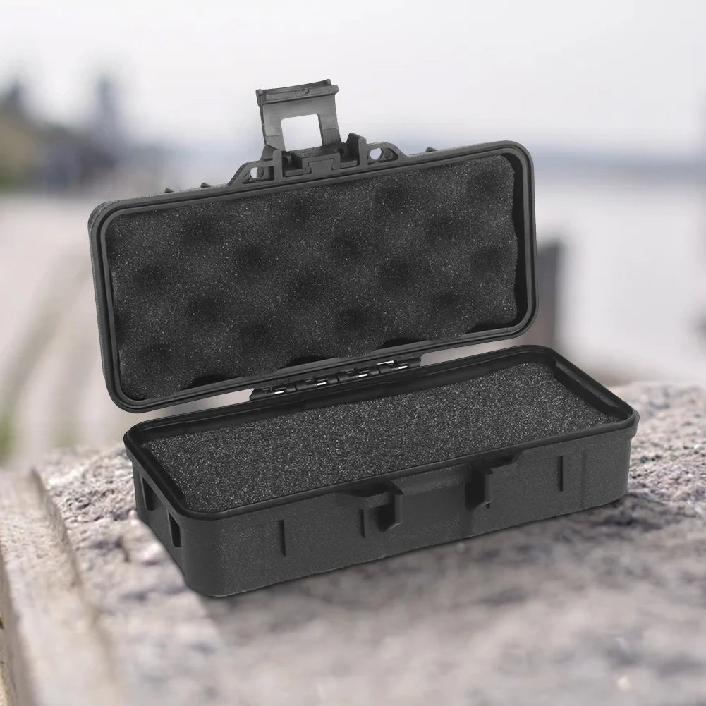 Outdoor Survival Tool Case with Sponge Survival Storage Container Waterproof Sealed Shock Absorption Box for Instrument Gear