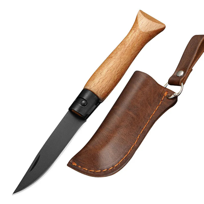 Stainless Steel Outdoor Knife Survival Hunting Knife Comfortable Wood Handle Quality 3CR13 Steel Camping Pocket Knife