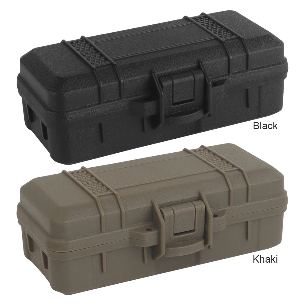 Outdoor Survival Tool Case with Sponge Survival Storage Container Waterproof Sealed Shock Absorption Box for Instrument Gear