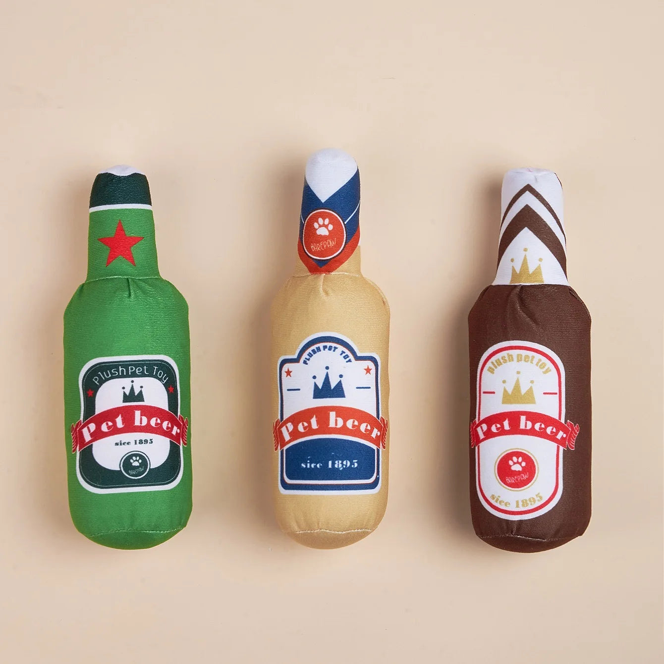 Dog Toy Series with Realistic Wine Bottle Design, Includes Crinkle Paper and Squeaker, Makes Sounds, in Stock, Chew-Resistant Toy That Won'T Be Chewed to Pieces