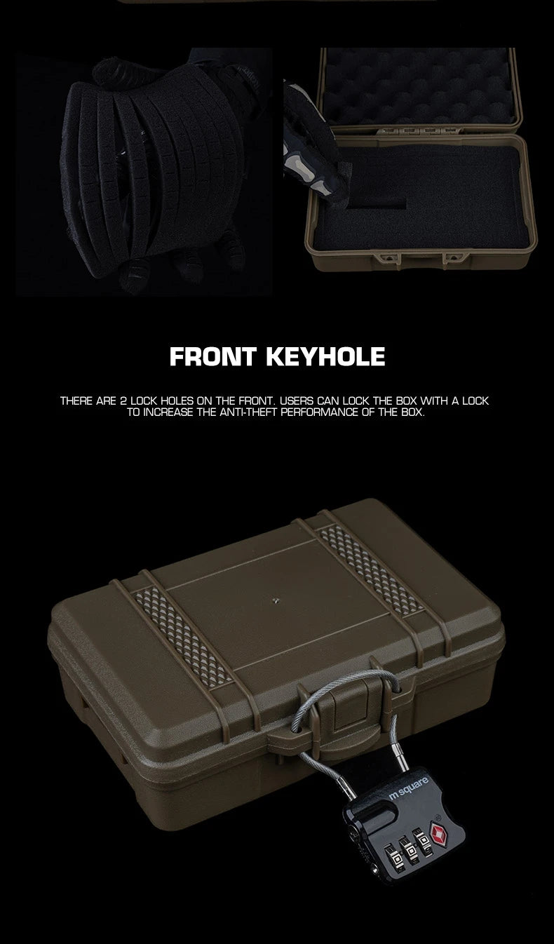 Tactical Gear Case Outdoor Shockproof Shooting Hunting Tools Flashlight Storage Camping Survival Toolbox
