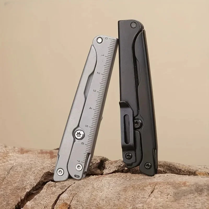 Stainless Steel Outdoor Survival Tool for Camping, Fishing, Hunting & EDC, Portable Multifunctional Folding Scissors