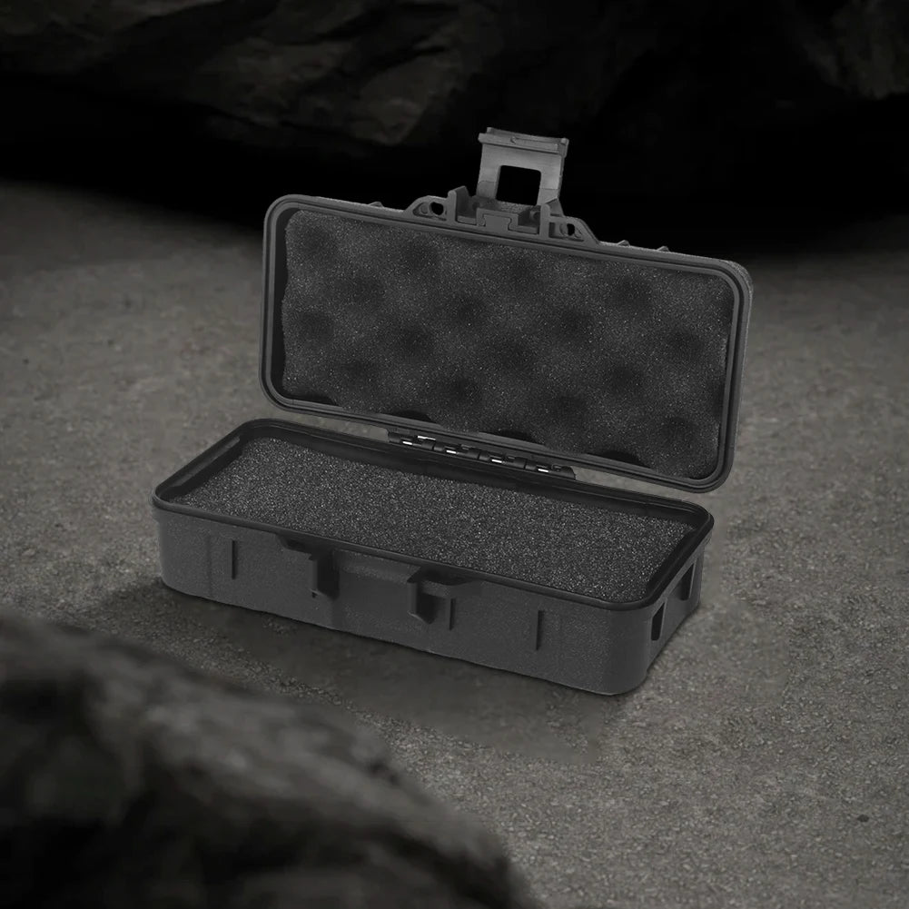 Outdoor Survival Tool Case with Sponge Survival Storage Container Waterproof Sealed Shock Absorption Box for Instrument Gear