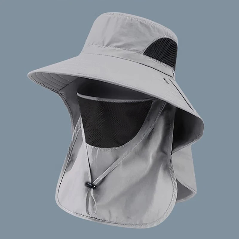Summer Sun Hats Outdoor Fishing Hats Men's And Women's Camping Visors Bucket Hats Neck Flap Bucket Hats