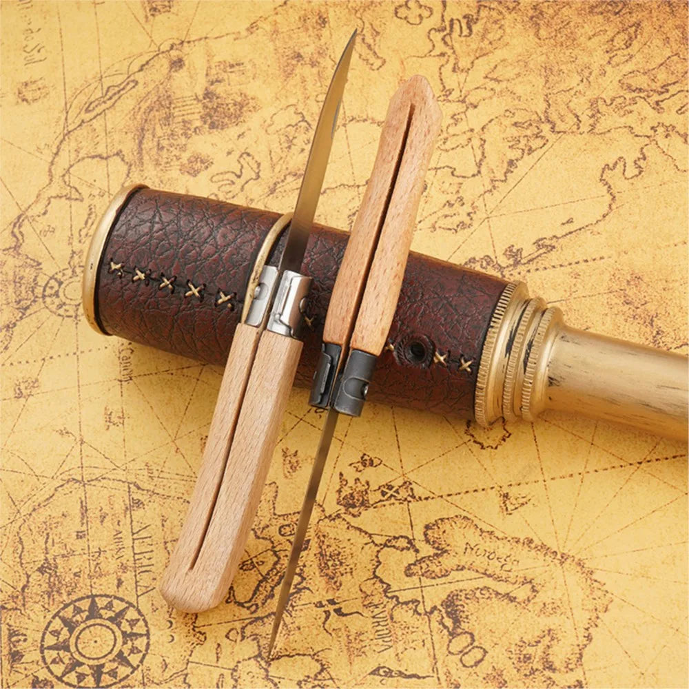 Stainless Steel Outdoor Knife Survival Hunting Knife Comfortable Wood Handle Quality 3CR13 Steel Camping Pocket Knife