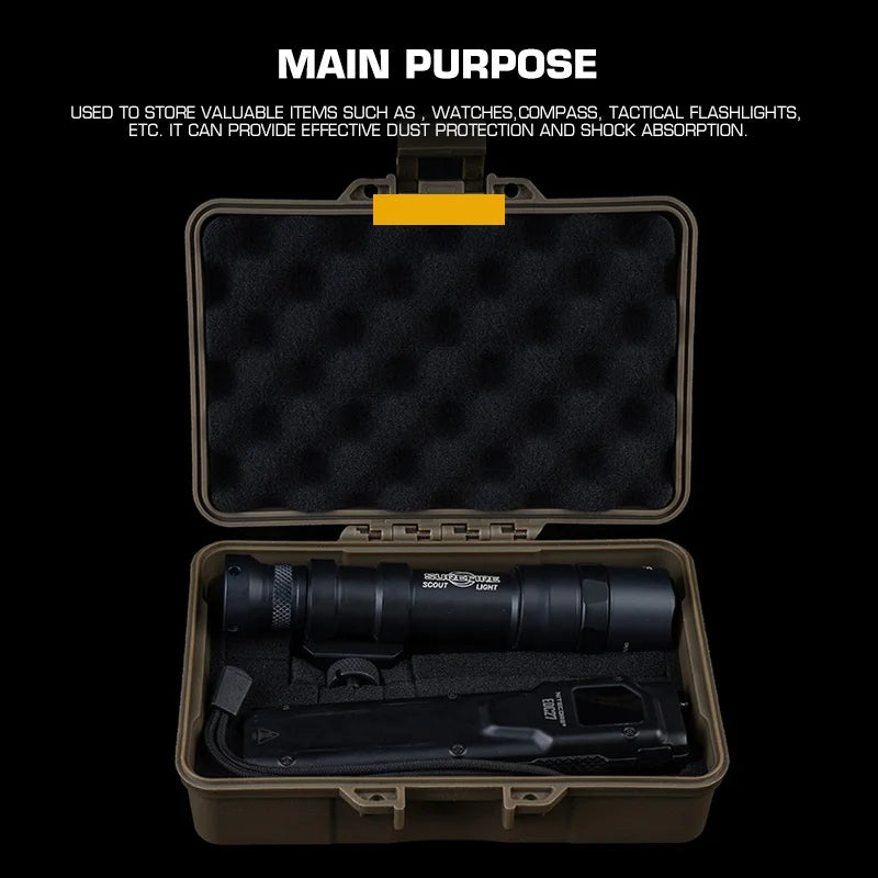 Tactical Gear Case Outdoor Shockproof Shooting Hunting Tools Flashlight Storage Camping Survival Toolbox