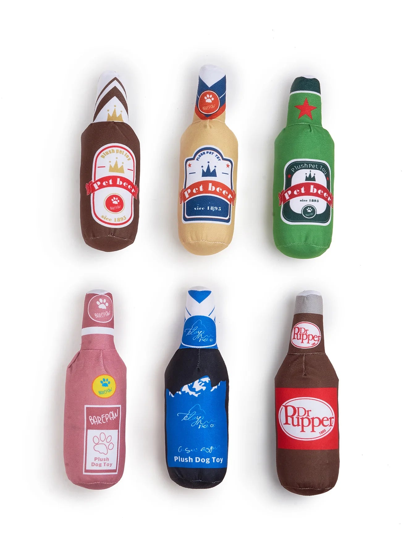 Dog Toy Series with Realistic Wine Bottle Design, Includes Crinkle Paper and Squeaker, Makes Sounds, in Stock, Chew-Resistant Toy That Won'T Be Chewed to Pieces